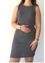 Leonne Gri Diz Üstü Elbise