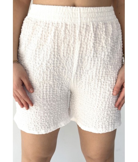 Chyy Beyaz Bomber Şort