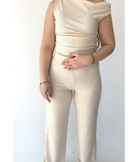 Mray Bej İkili Kısa Kollu Takım