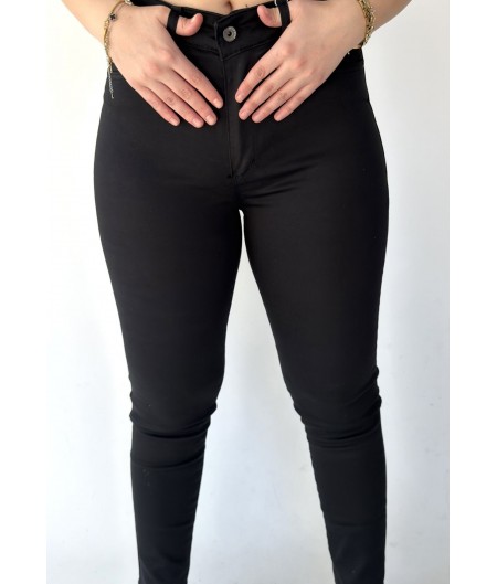 Nelin Siyah Likralı Kot Pantolon