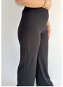 Gijja Siyah Beli Lastikli Bol Paça Pantolon Gijja Siyah Beli Lastikli Bol Paça Pantolon