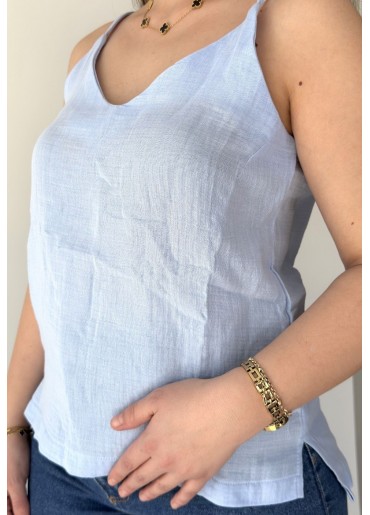 Fonf Bebe Mavisi İnce Askılı Tişort