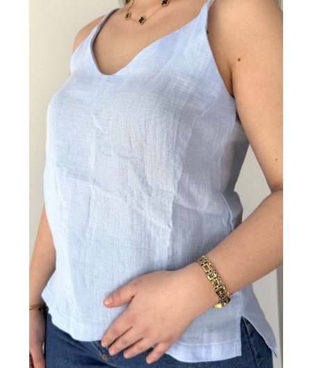 Fonf Bebe Mavisi İnce Askılı Tişort