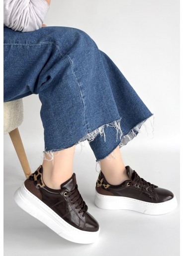 Jetan Kahverengi Rugan Bağcıklı Spor Ayakkabı