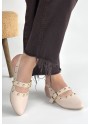Jorwi Bej Cilt Babet Ayakkabı Jorwi Bej Cilt Babet Ayakkabı
