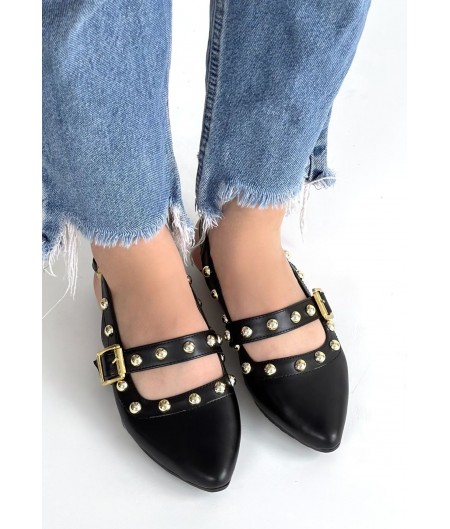 Jorwi Siyah Cilt Babet Ayakkabı