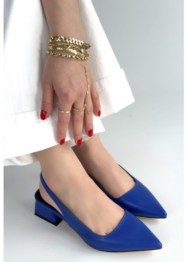 Morji Mavi Cilt Topuklu Ayakkabı