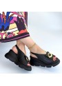 Gwon Siyah Cilt Dolgu Topuk Sandalet Gwon Siyah Cilt Dolgu Topuk Sandalet
